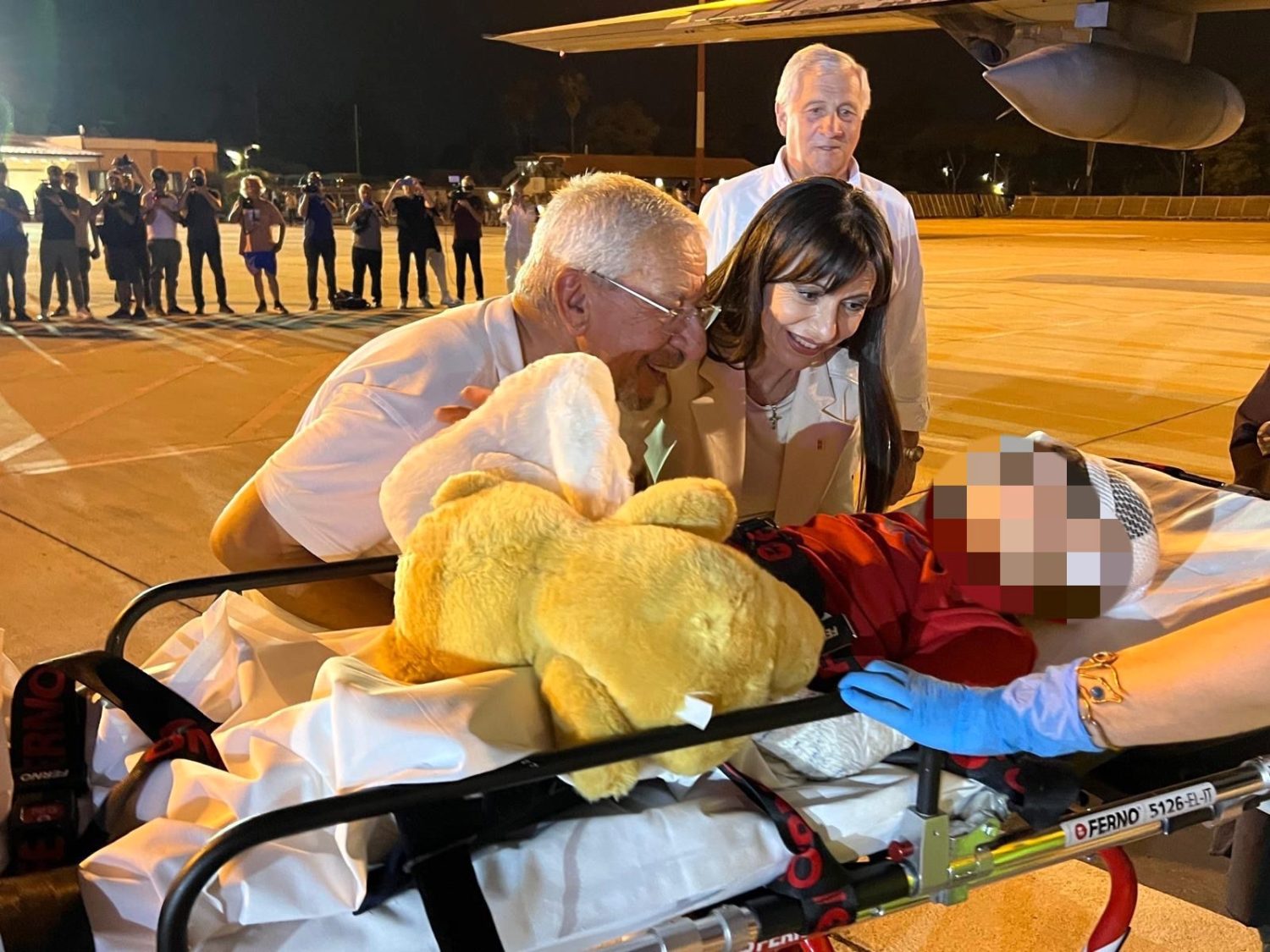 presidente con bambino Gaza